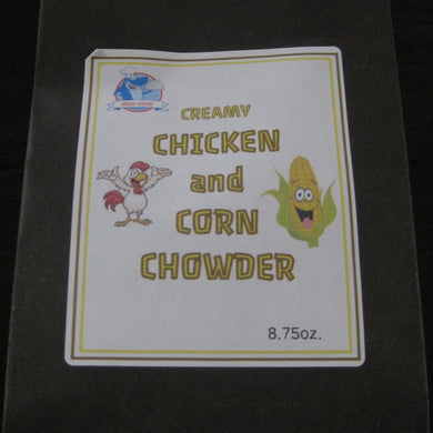 soup- creamy chicken corn chowder