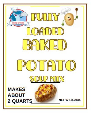 soup, fully loaded baked potato