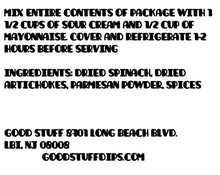 Load image into Gallery viewer, ARTICHOKE SPINACH AND PARMESAN DIP MIX