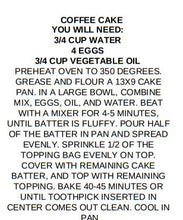 Load image into Gallery viewer, Coffee cake mix- Banana nut