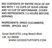 Load image into Gallery viewer, CUCUMBER AND DILL DIP MIX