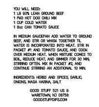 Load image into Gallery viewer, BIG EDDIES HOT DOG CHILI