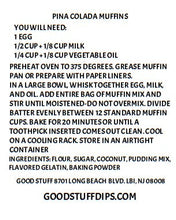 Load image into Gallery viewer, muffin mix- pina colada