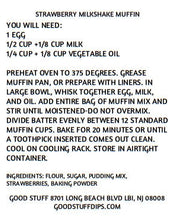 Load image into Gallery viewer, muffin mix  Strawberry milkshake