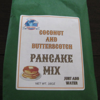 pancakes, coconut butterscotch
